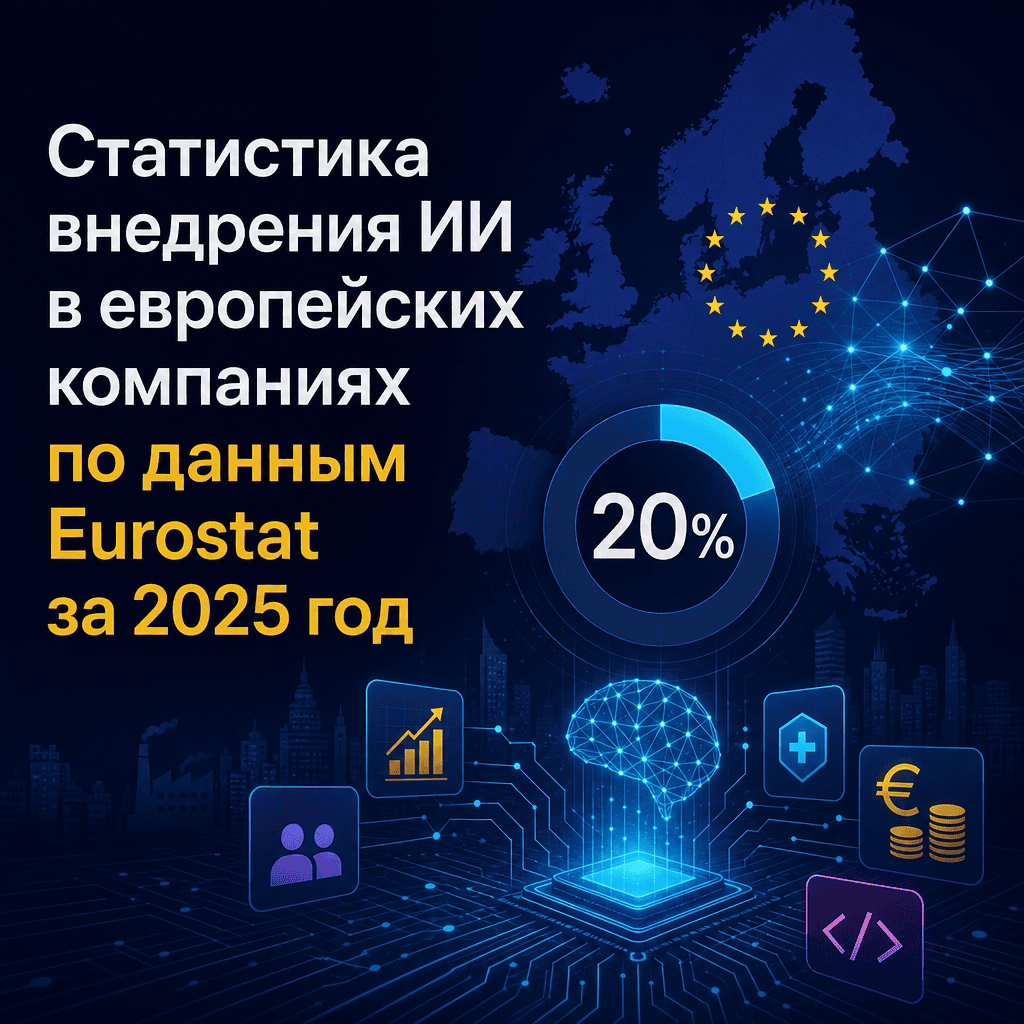 Eurostat: ИИ использовали 20% предприятий ЕС в 2025 году — сигнал для B2B-автоматизации