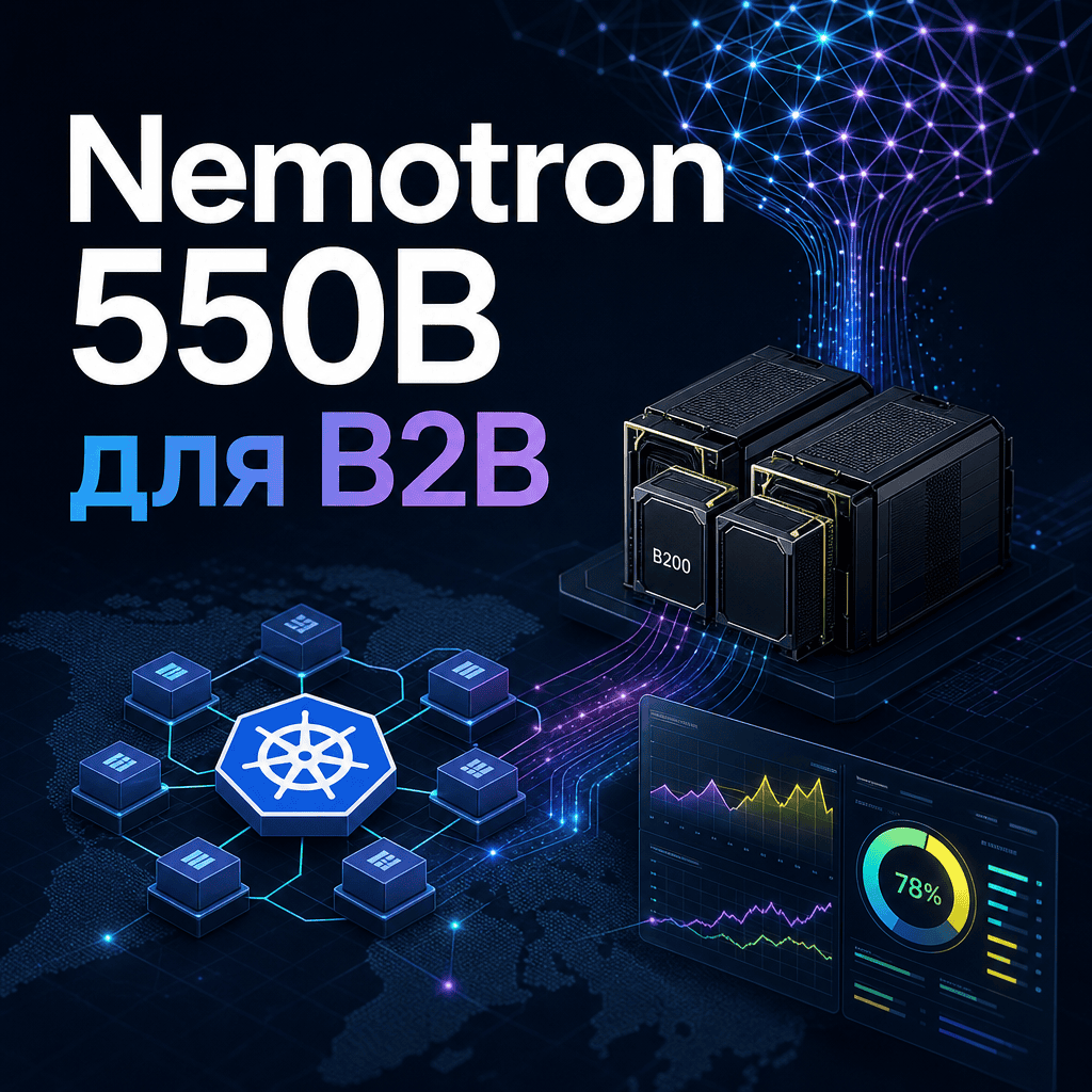 NVIDIA Nemotron-3 Ultra 550B на B200: как это ускорит ИИ-ассистент для бизнеса